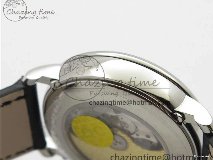 0128 MultiPurpose Villeret 6654 SS Complicated Function OMF 1:1 Best Edition White Dial on Black Leather Strap A6654 V 7901